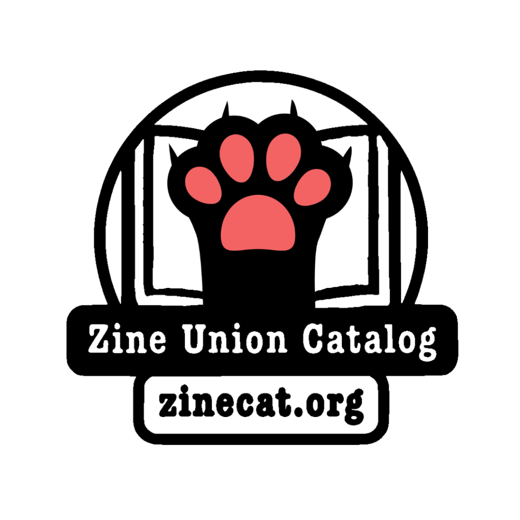 Updated logo for ZineCat featuring a black and pink cat paw.